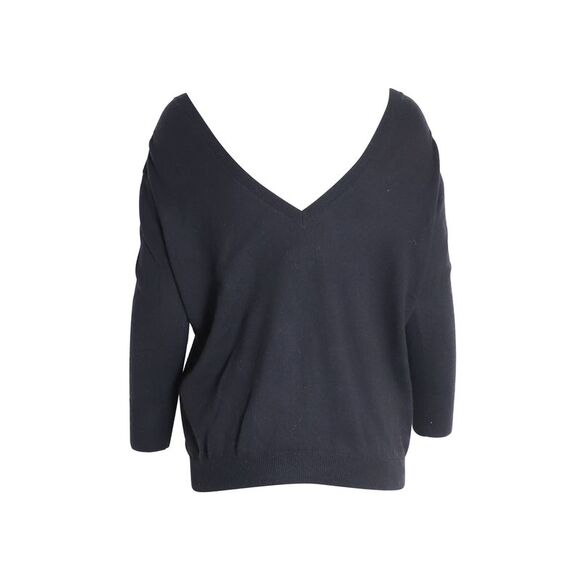 Pre Loved Isabel Marant Vintage VNeck Merino Wool Pullover Sweater Women black - Picture 3 of 3